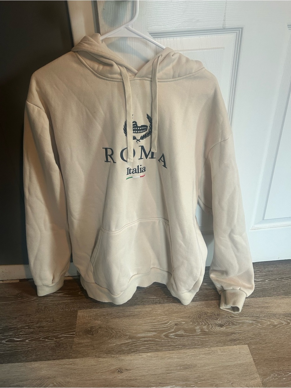 NFINITY Cream Crewneck Hoodie with Roma Graphic